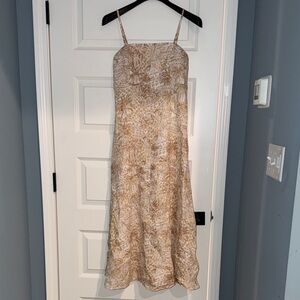 EUC Lily Pulitzer Tan Spaghetti Strap/Strapless Midi Dress